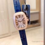 Copy Franck Muller Galet Roman Dial Rose Gold Watches with Diamond